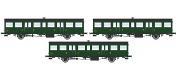 Modélisme ferroviaire : REE VB-146 - Coffret 3 Sud-Ouest, porte-lanternes anciens (3xC6t) – Epoque III-A