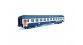 Modélisme ferroviaire : Voiture UIC couchettes bleu / gris béton, toit haut, WASTEELS