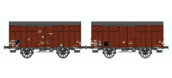 Train électrique : REE WB-290 - Set de 2 wagons Couvert OCEM 19 Ep.III B