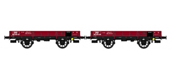 Modélisme ferroviaire : REE WB-358 - Set de 2 Wagons PLAT OCEM 19 Ep.II – ETAT