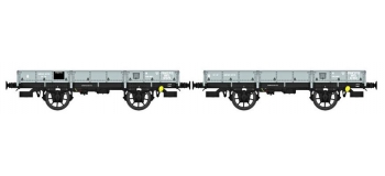 Modélisme ferroviaire : REE WB-359 - Réf. WB-359 - Set de 2 Wagons PLAT OCEM 19 Ep.II – PO 