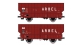 Modélisme ferroviaire : REE WB-366 - de 2 Wagons Coke ARBEL 3 Portes Ep.III 