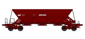 Modélisme ferroviaire : REE WB-380 - Wagon trémie EX, Type 3, Ep.V «SOGEWAG» avec chargement de cailloux 