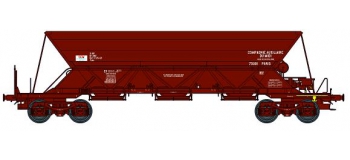 Modélisme ferroviaire : REE WB-383 - Wagon trémie EX, Type 2, Ep.IV-V «COMPAGNIE AUXILIAIRE DU MIDI» avec chargement de sable