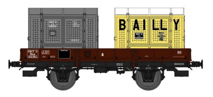 Wagon fermé avec guérite, OCEM 19, SNCF