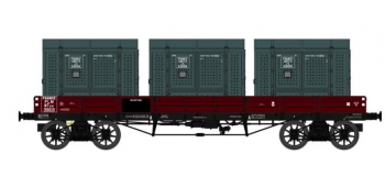 Modélisme ferroviaire : REE WB-420 - Wagon PLAT TP à 6 ridelles Ep.II PLM  