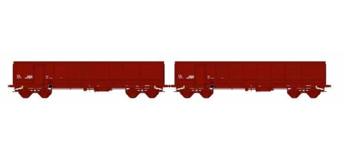 Modélisme ferroviaire : REE WBSE-001 - Set de 2 Wagons TOMBEREAUX FAS Ep.IV Bogie Y25 (Bogies REE)