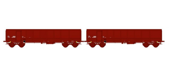 Modélisme ferroviaire : REE WBSE-003 - Set de 2 Wagons TOMBEREAU FAS Ep.IV Bogie Y25 (Bogies REE) 