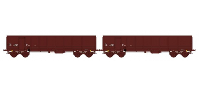 Modélisme ferroviaire : REE WBSE-004 - Set de 2 Wagons TOMBEREAU FAS Ep.IV Bogie Y25 (Bogies REE) 