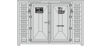REE XB-032 - SET de 3 Containers CADRE 72 (1 bailly et 2 gris)