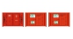 Train électrique : REE XB-034 - Set de 3 Containers CADRE 72 (3 orange CNC)