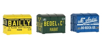 Train électrique : REE XB-058 - Set de 3 Containers CADRE Aérosudest BEDEL-ANDRE-BAILLY Ep.III