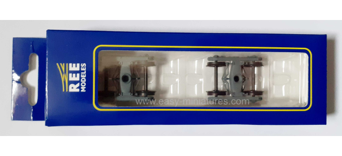 REE Set de 2 Bogies Y23 M - 4 Boites SKF - Gris moyen