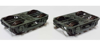 Train électrique :  REE XB-107-A-02 - Set de 2 Bogies Y16 E - 4 Boites SKF - Dynamo Noir