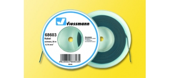 Cable pour modélisme ferroviaire : VIESSMANN VIE68603 - Fil électrique noir