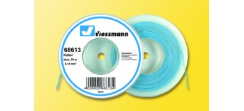 Cable pour modélisme ferroviaire : VIESSMANN VIE68613 - Fil électrique bleu