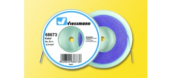 Cable pour modélisme ferroviaire : VIESSMANN VIE68653 - Fil électrique brun