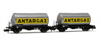 HN6478 - Set de 2 wagons citerne SNCF, livrée argent 