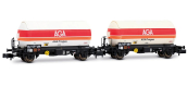 HN6720 - Coffret de 2 wagons-citernes à gaz, SNCF « AGA Progas » - Arnold