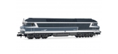Modélisme ferroviaire : ARNOLD HN2381S - Locomotive diesel CC 72065 Bleu logo Casquette Ep.V SNCF DCC SON