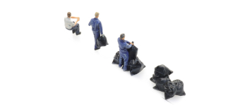 ART5870020 - Eboueurs en bleu de travail - Artitec