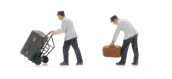 ART7875010 - Personnel de quai avec bagages (à peindre) - Artitec