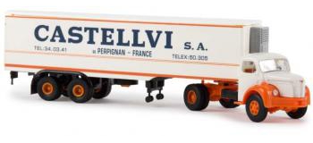 Modélisme ferroviaire : SAI 2548/ BRE85428 - Semi-remorque Berliet TLR 8 - CASTELLVI