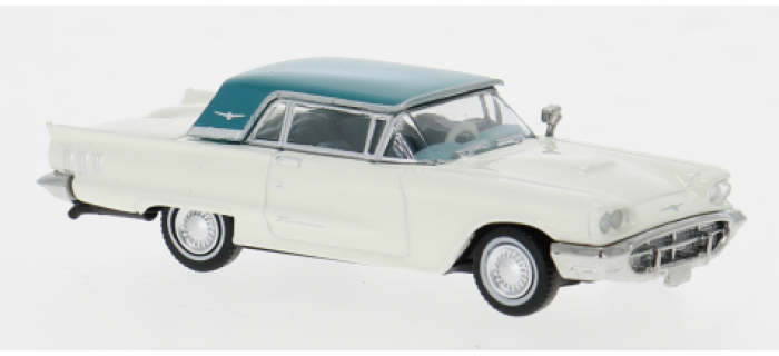 BRE18200 - Ford Thunderbird Cabriolet, blanc/bleu, 1960 - Brekina