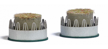 BU1388 - Mangeoires avec balles de foin rondes - Busch