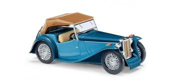 BU45916 - Cabriolet MG Midget bleu 2 tons - Busch