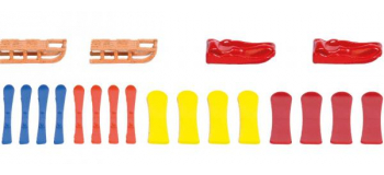 Modelisme ferroviaire maquette BUSCH 7769 - Traineaux, luges et Skis