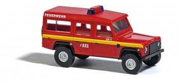 Modélisme ferroviaire : BUSCH BU8376 - Land rover pompiers
