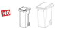DECA5692 - Poubelles plastique de 120 L - Decapod