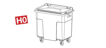 DECA5696 - Poubelles plastique de 660 L - Decapod