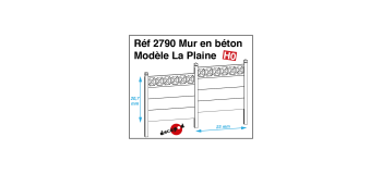 Modélisme ferroviaire : DECAPOD DECA2790 - Mur en béton modèle La Plaine 