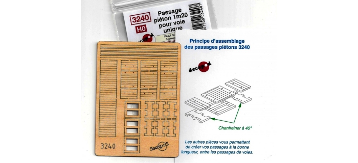 DECAPOD DECA3240 - Passage piéton 1m20 pour voie unique 