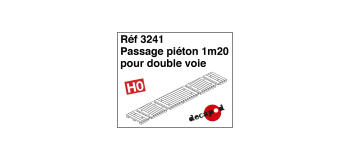 Modélisme ferroviaire : DECAPOD DECA3241 - Passage piéton 1m20 pour double voie 