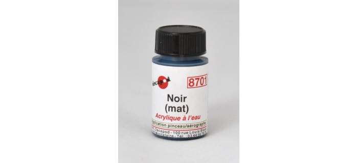 DECA8701 - Noir (mat), Peinture acrylique à l'eau - Decapod