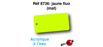 DECA8736 - Jaune fluo (mat), Peinture acrylique à l'eau - Decapod