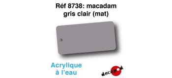 DECA8738 - Macadam gris clair (mat), Peinture acrylique à l'eau - Decapod