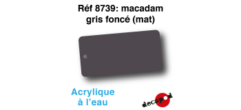 DECA8739 - Macadam gris foncé (mat), Peinture acrylique à l'eau - Decapod