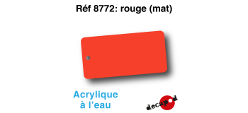 DECA8772 - Rouge (mat), Peinture acrylique à l'eau - Decapod