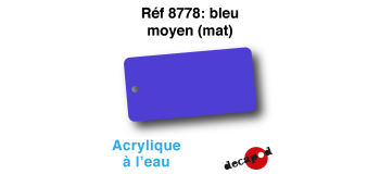 DECA8778 - Bleu moyen (mat), Peinture acrylique à l'eau - Decapod