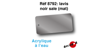 DECA8792 - Lavis noir sale (mat), Peinture acrylique à l'eau - Decapod