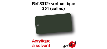 DECA8012 - Vert celtique 301 (satiné), Peinture acrylique à solvant - Decapod
