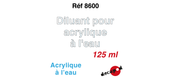 DECA8600 - Diluant pour acrylique à l'eau (125 ml) - Decapod