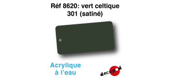 DECA8620 - Vert celtique 301 (satiné), Peinture acrylique à l'eau - Decapod