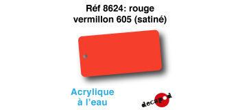 DECA8624 - Rouge vermillon 605 (satiné), Peinture acrylique à l'eau - Decapod