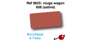 DECA8625 - Rouge wagon 606 (satiné), Peinture acrylique à l'eau - Decapod