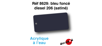 DECA8629 - Bleu foncé diesel 206 (satiné), Peinture acrylique à l'eau - Decapod